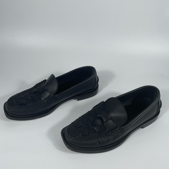 Women's Hereu Nombela Interwoven Detail Slip On Loafers Old Money Office Leather - Picture 4 of 16